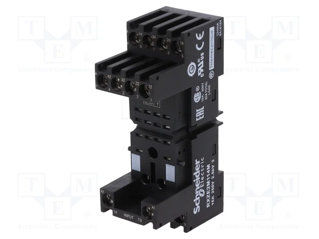 Acess.para relés: base, PIN: 14, para trilho DIN,.