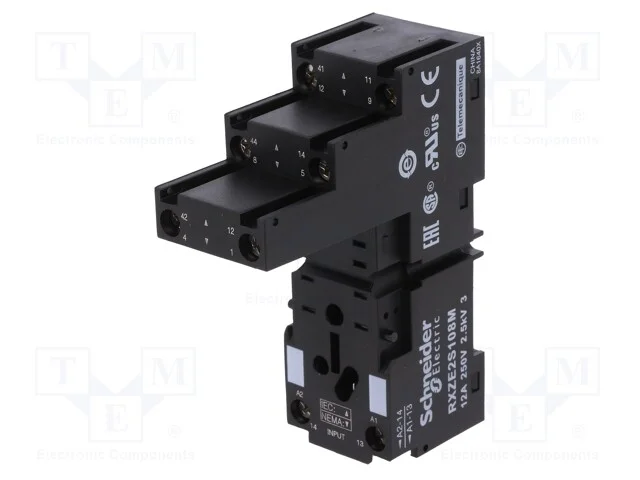 Acess.para relés: base, PIN: 8, para trilho DIN, .