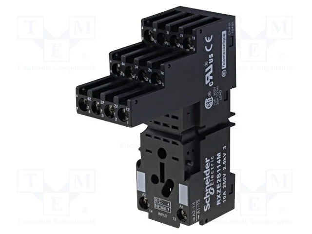 Acess.para relés: base, PIN: 14, para trilho DIN,.