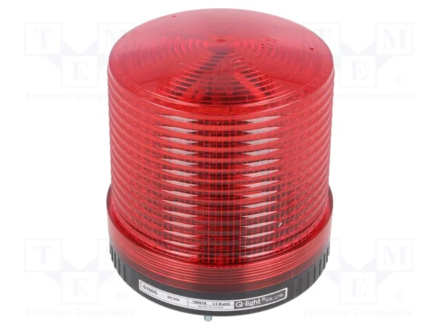 Sinalizador: Luminoso, Luz com Flash, Vermelho, S100, 24vdc, Ip44