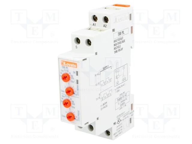 Relé Temporizado, 10÷100dias, Spdt, 250vac/8a, Uten: 12÷240vac