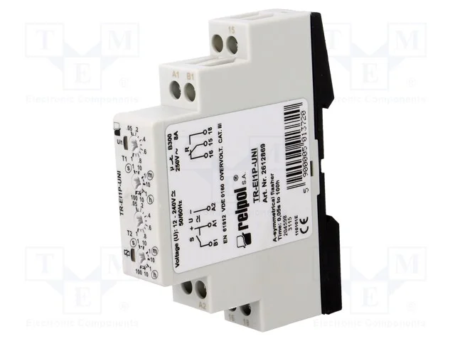 Relé Temporizado, 0,05s÷100h, Spdt, 250vac/8a, Uten: 12÷240vac