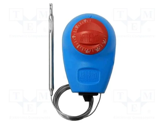 Sensor: termostato com capilar, SPDT, 16A, 400VAC.