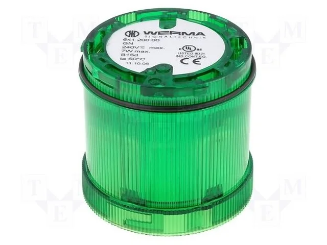 Sinalizador: Luminoso, Lâmpada Ba15d, Verde, 12÷240vdc, 12÷240vac