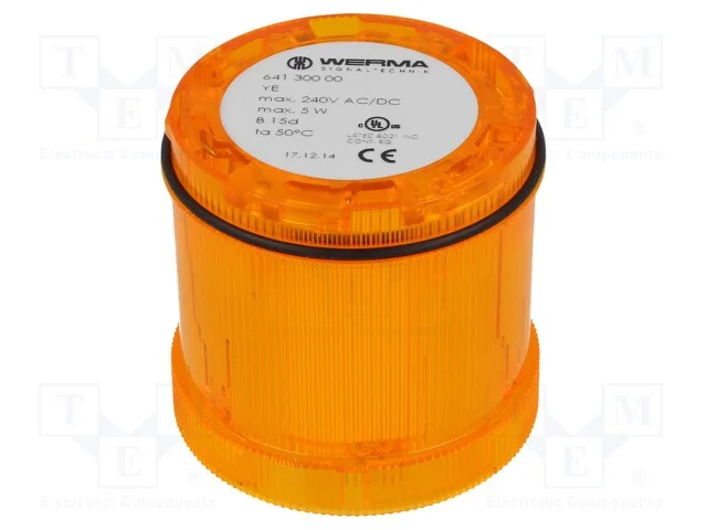 Sinalizador: Luminoso, Lâmpada Ba15d, Amarelo, 12÷240vdc, Ip65