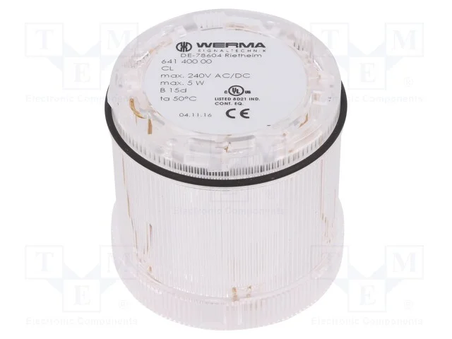 Sinalizador: Luminoso, Lâmpada Ba15d, Branca, 12÷240vdc, Ip65