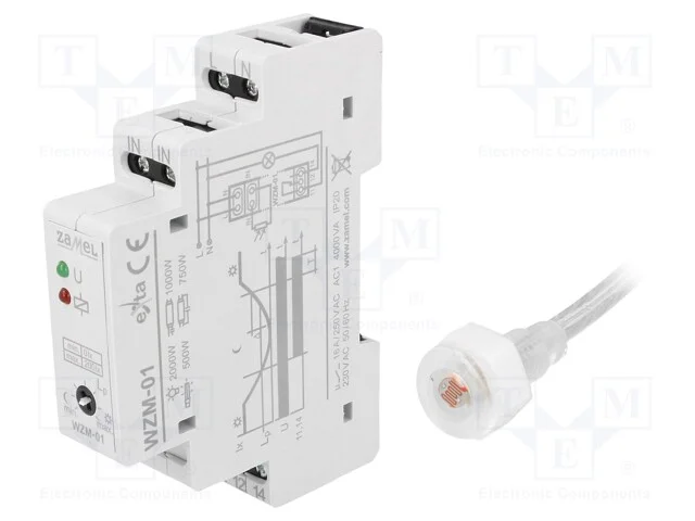Interruptor Ao Anoitecer, para Trilho Din, 230vac, Spdt, Ip20