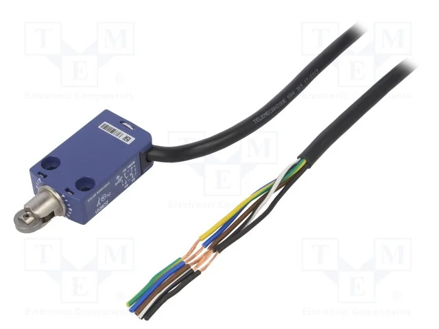 Interruptor Extremo, Rolo de Metal 11,6mm, No + Nc, 6a, Cabo 3m