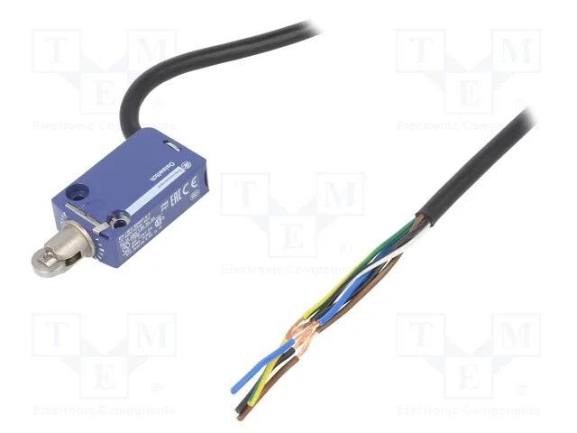 Interruptor Extremo, Rolo de Metal 11,6mm, No + Nc, 6a, Cabo 1m