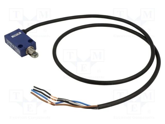 Interruptor Extremo, Rolo de Metal 11,6mm, No + Nc, 6a, Cabo 1m