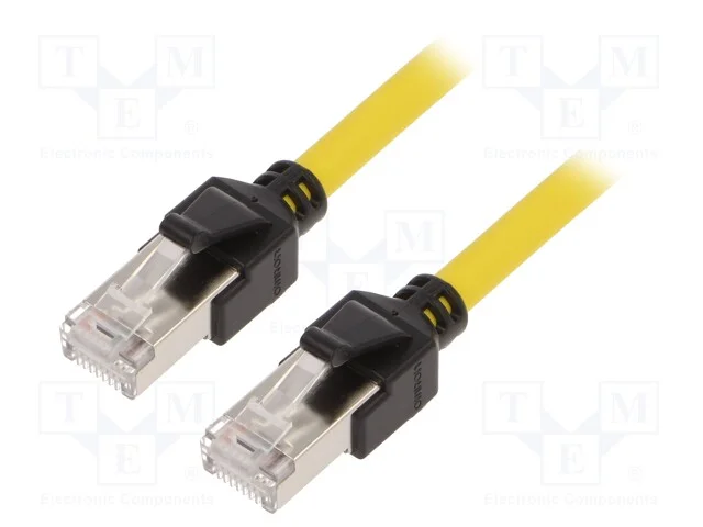 Cabo de Conex&atilde;o, Ip20, 30vdc, 1a, 2m, Xs6, -25&divide;75c, Cor: Amarelo