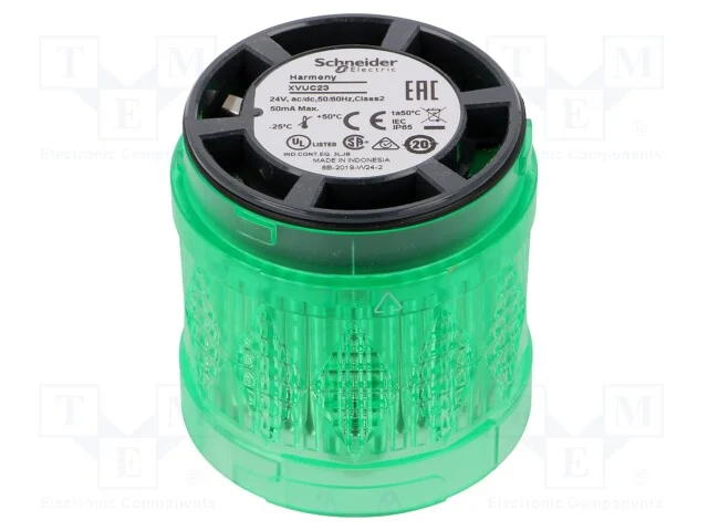 Sinalizador: Luminoso, Led, Verde, 24vdc, 24vac, Ip65, 60mm