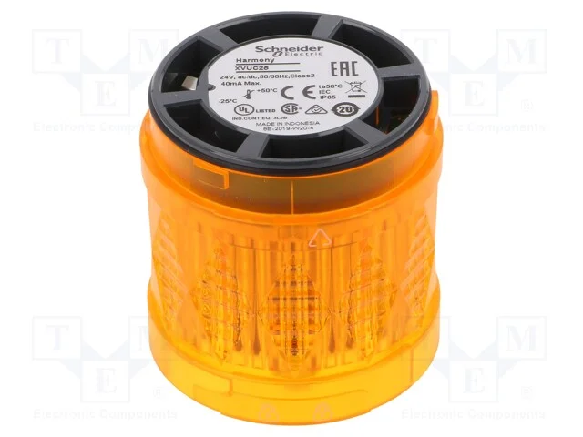 Sinalizador: Luminoso, Led, Laranja, 24vdc, 24vac, Ip65, 60mm