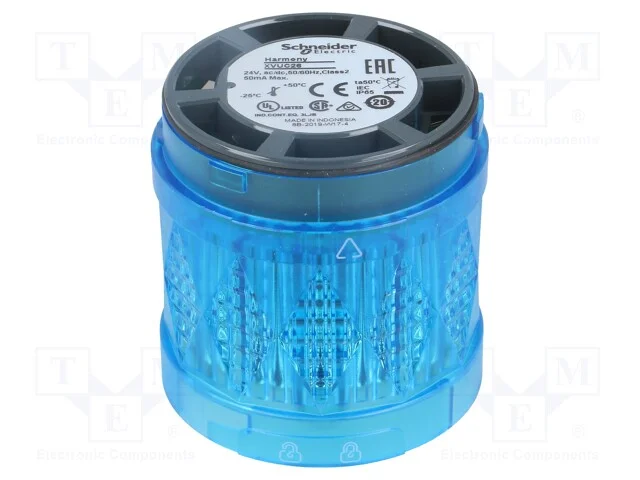 Sinalizador: Luminoso, Led, Azul, 24vdc, 24vac, Ip65, 60mm
