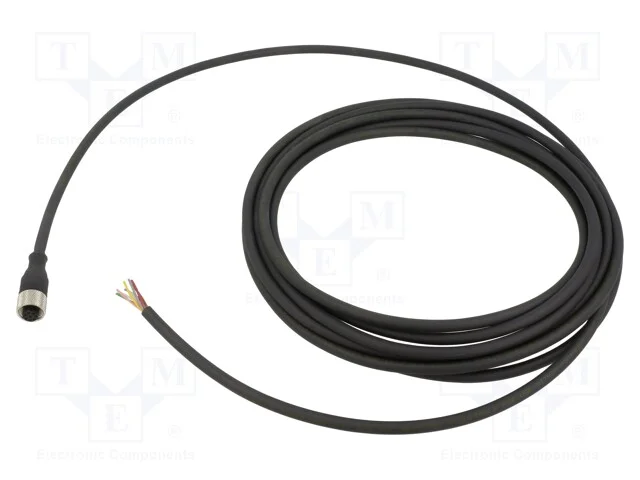Cabo de Conexão, M12, Pin: 8, Simples, 5m, Ficha, -5÷80c, Xzcp