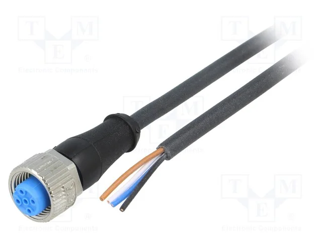 Cabo de Conexão, M12, Pin: 4, Simples, 2m, Ficha, 250vac, 4a, Ip67
