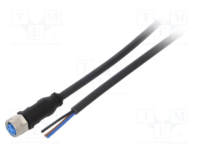 Cabo de Conexão, M8, Pin: 3, Simples, 10m, Ficha, 60vac, 4a, -40÷80c