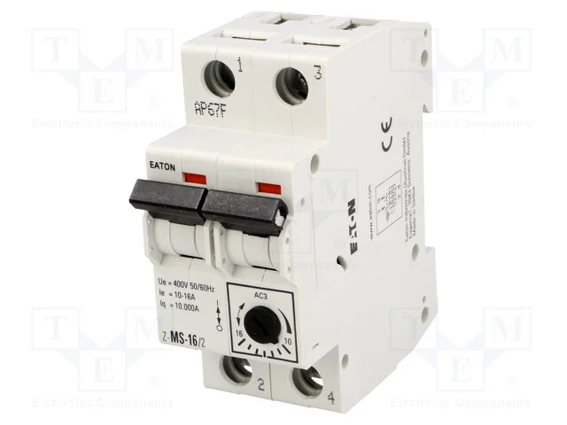 Disjuntor de Motor, 7,5kw, 220÷440vac, para Trilho Din, 10÷16a