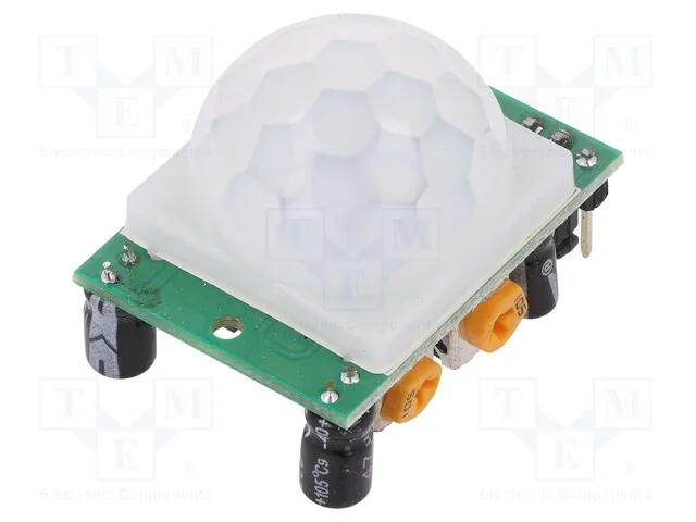 Sensor: detector de infravermelho, Utrabalho: 5&divide;2.