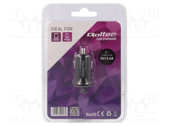 Alimentador USB, 2,5/0,7, Tens.alim: 12÷24VDC, 5V.