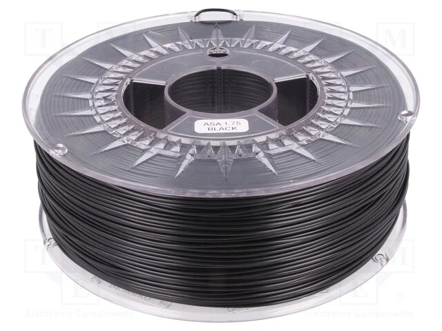 Filamento: Asa, : 1,75mm, Preta, 230÷240c, 1kg, Solúvel