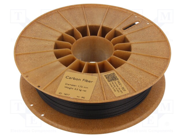 Filamento: PA12 + 15CF, 1,75mm, preta, 250÷290C, .