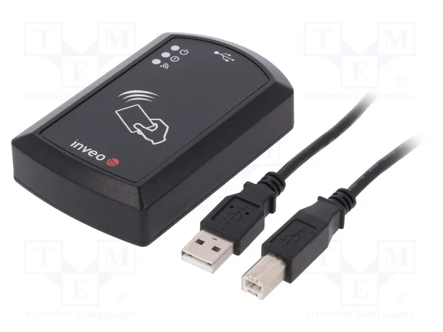 Leitor RFID, 5V, UNIQUE, USB, Cobertura: 100mm, 9.