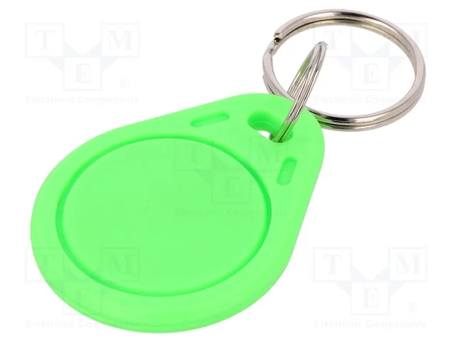 Porta-chaves RFID, pl&aacute;stico, verde, 125kHz, 8BROM