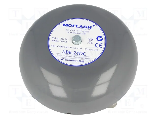 Sinalizador: sonoro, campainha, 24VDC, 100dB, AB6.