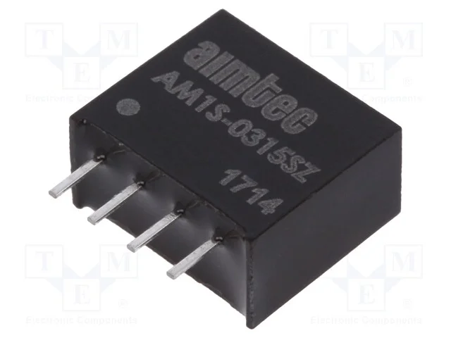 Indutor: Dc/Dc, 1w, Uent: 2,97&divide;3,63v, Usai: 15vdc, Isai: 67ma, Sip4