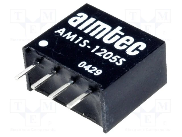 Indutor: Dc/Dc, 1w, Uent: 10,8&divide;13,2v, Usai: 5vdc, Isai: 200ma, Sip4