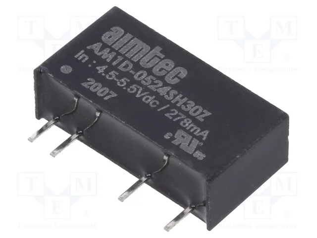 Indutor: DC/DC, 2W, Uent: 4,5&divide;5,5V, Usai: 24VDC, .