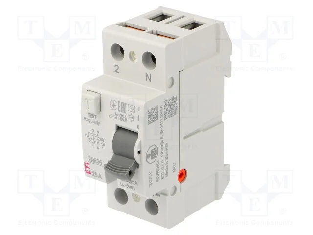 Interruptor de Corrente Diferencial, Inom: 25a, Polos: 2, Ip20