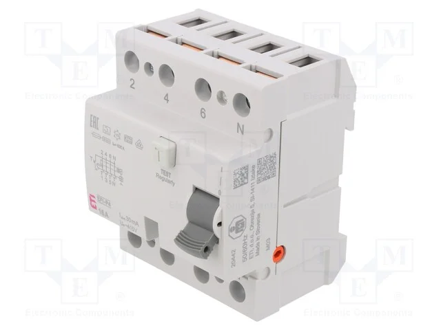 Interruptor de Corrente Diferencial, Inom: 16a, Polos: 4, Ip20