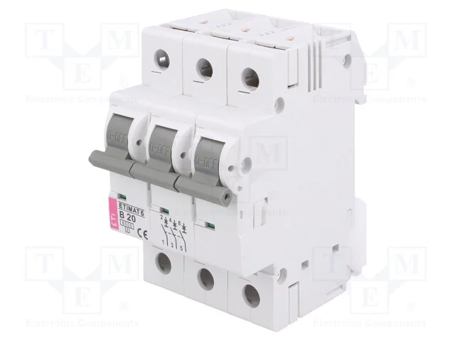 Disjuntor Contra Sobreintensidades, 230/400vac, Inom: 20a, Car: B