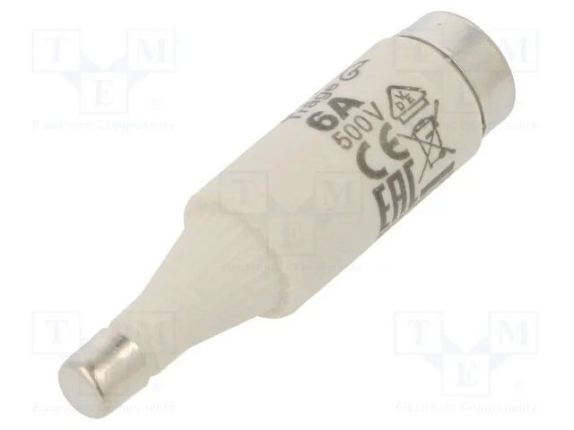 Fusível: baixa tensão, gG, 6A, 500VAC, 500VDC, ce.