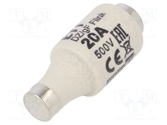 Fusível: Baixa Tensão, Rápido, 20a, 500vac, 440vdc, Cerâmico, Dii, D