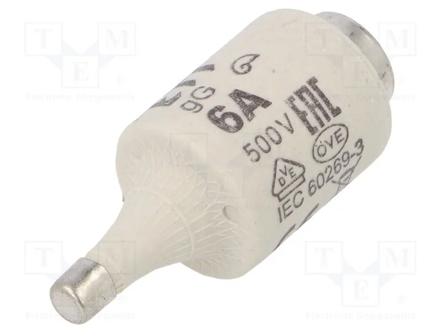 Fusível: Baixa Tensão, Gg, 6a, 500vac, 500vdc, Cerâmico, Dii, D