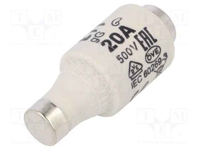 Fusível: Baixa Tensão, Gg, 20a, 500vac, 250vdc, Cerâmico, Dii, D