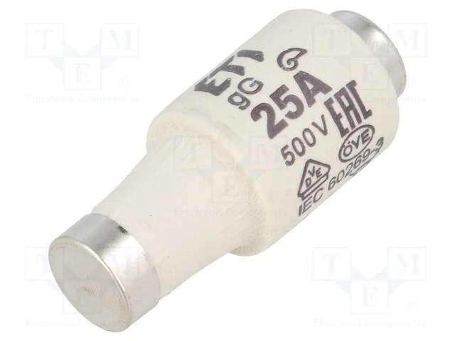 Fusível: Baixa Tensão, Gg, 25a, 500vac, 250vdc, Cerâmico, Dii, D