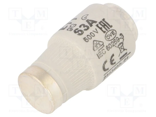 Fusível: Baixa Tensão, Gg, 63a, 500vac, 500vdc, Cerâmico, Diii, D