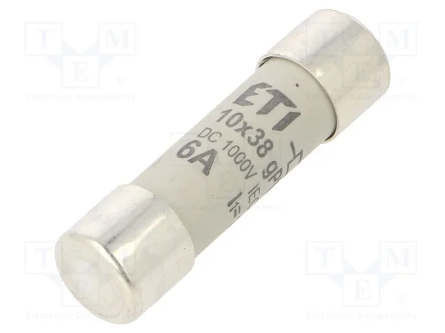 Fusível: Baixa Tensão, Gpv, 6a, 1000vdc, Cilíndrico, 10,3x38mm