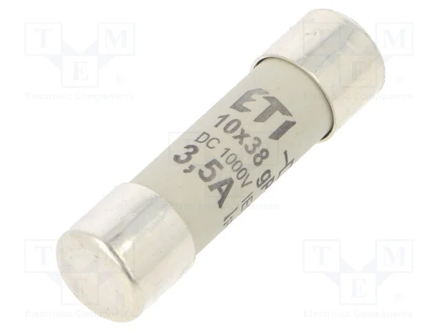 Fusível: Baixa Tensão, Gpv, 3,5a, 1000vdc, Cilíndrico, 10,3x38mm