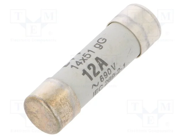 Fusível: Baixa Tensão, Gg, 12a, 690vac, Cilíndrico,Industrial