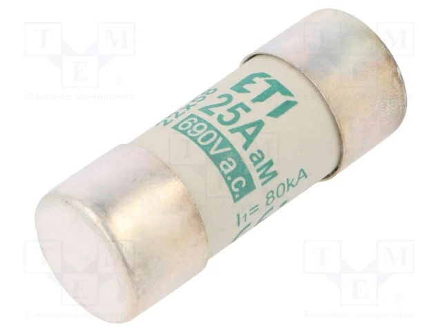 Fusível: Baixa Tensão, Am, 25a, 690vac, Cilíndrico,Industrial