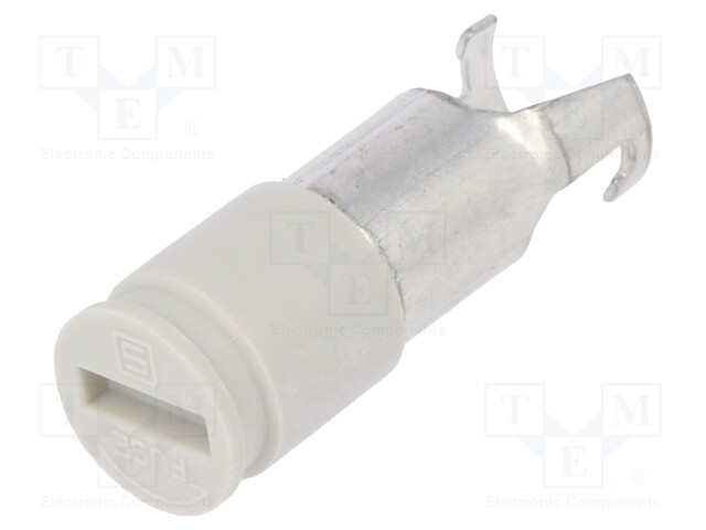 Adaptador, fusíveis cilíndricos, THT, 5x20mm,6,3x.