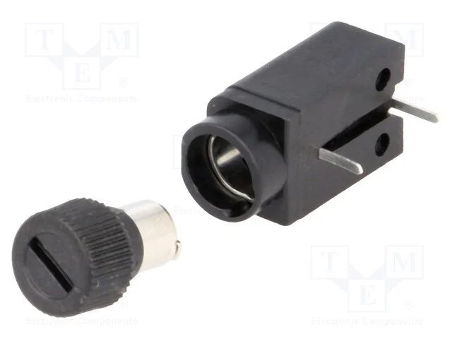 Tomada, fusíveis cilíndricos, THT, 5x20mm, -40÷85.