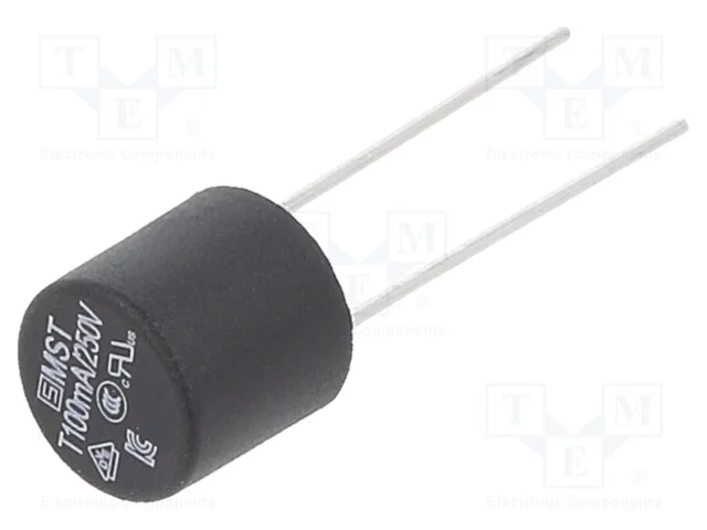 Fusível: Baixa Tensão, Retardado, 100ma, 250vac, Pcb,Tht, Tr5
