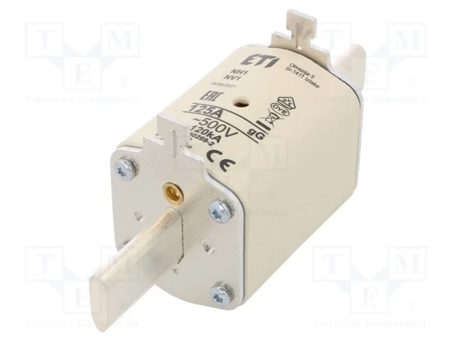 Fusível: Baixa Tensão, Gg, 125a, 500vac, Cerâmico,Industrial, Nh1