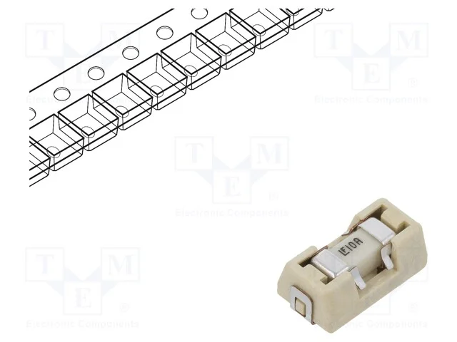 Fusível: baixa tensão, rápido, 10A, 125VAC, 125V,.